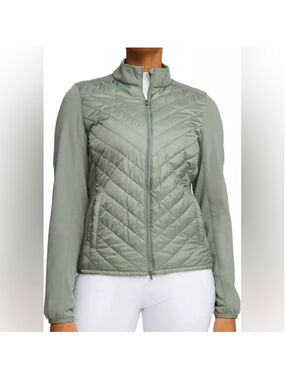 Puma frost full zip quilted thermal golf jacket green size xl